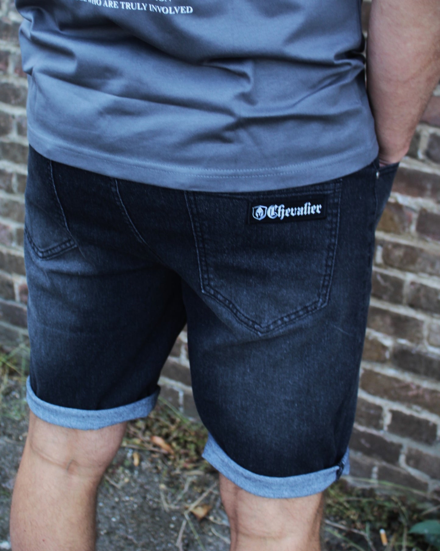 DENIM SHORTS ZWART
