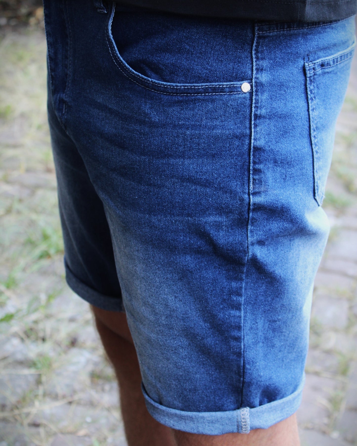 DENIM SHORTS BLAUW