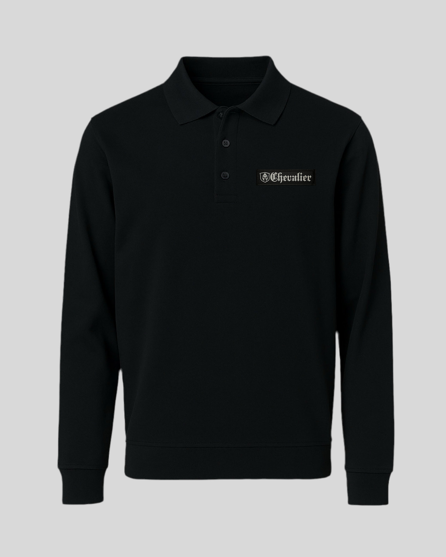 CHEVALIER | POLO SWEATER ZWART