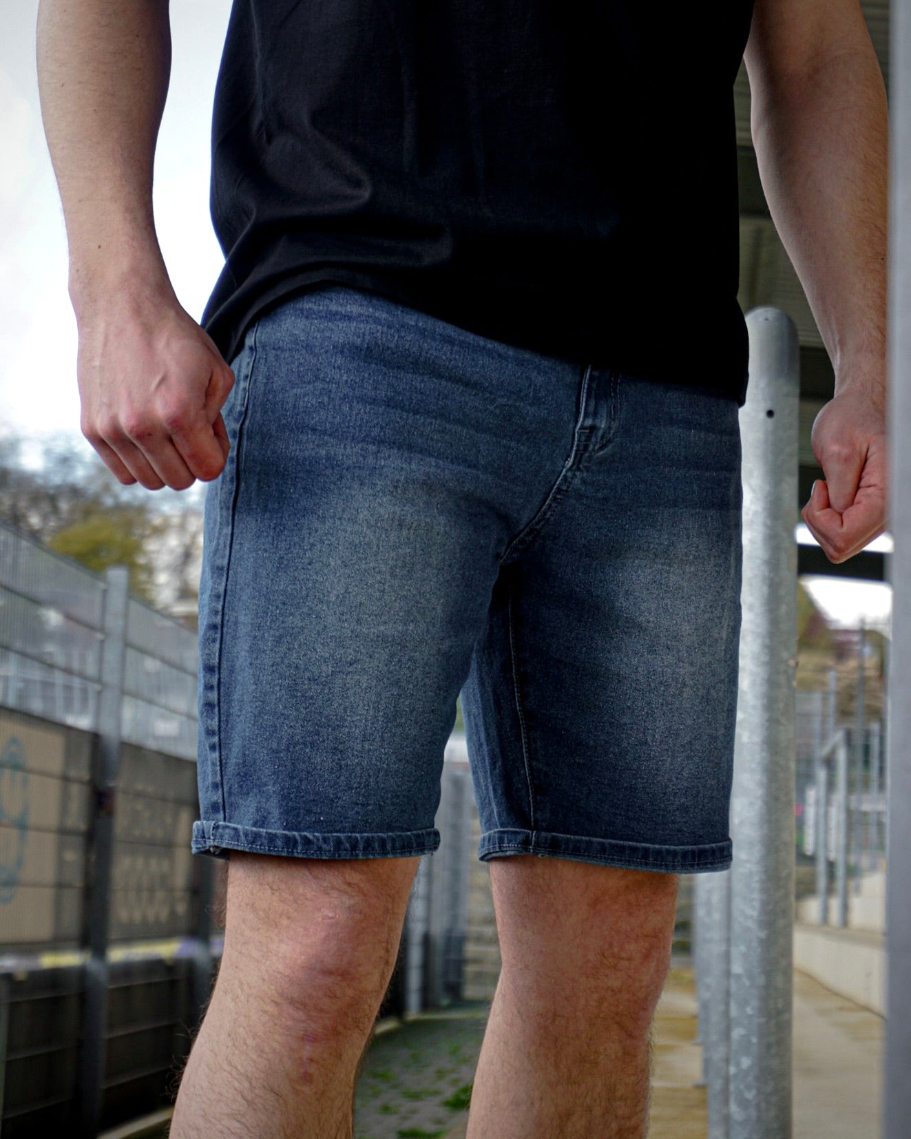 DENIM SHORTS BLAUW