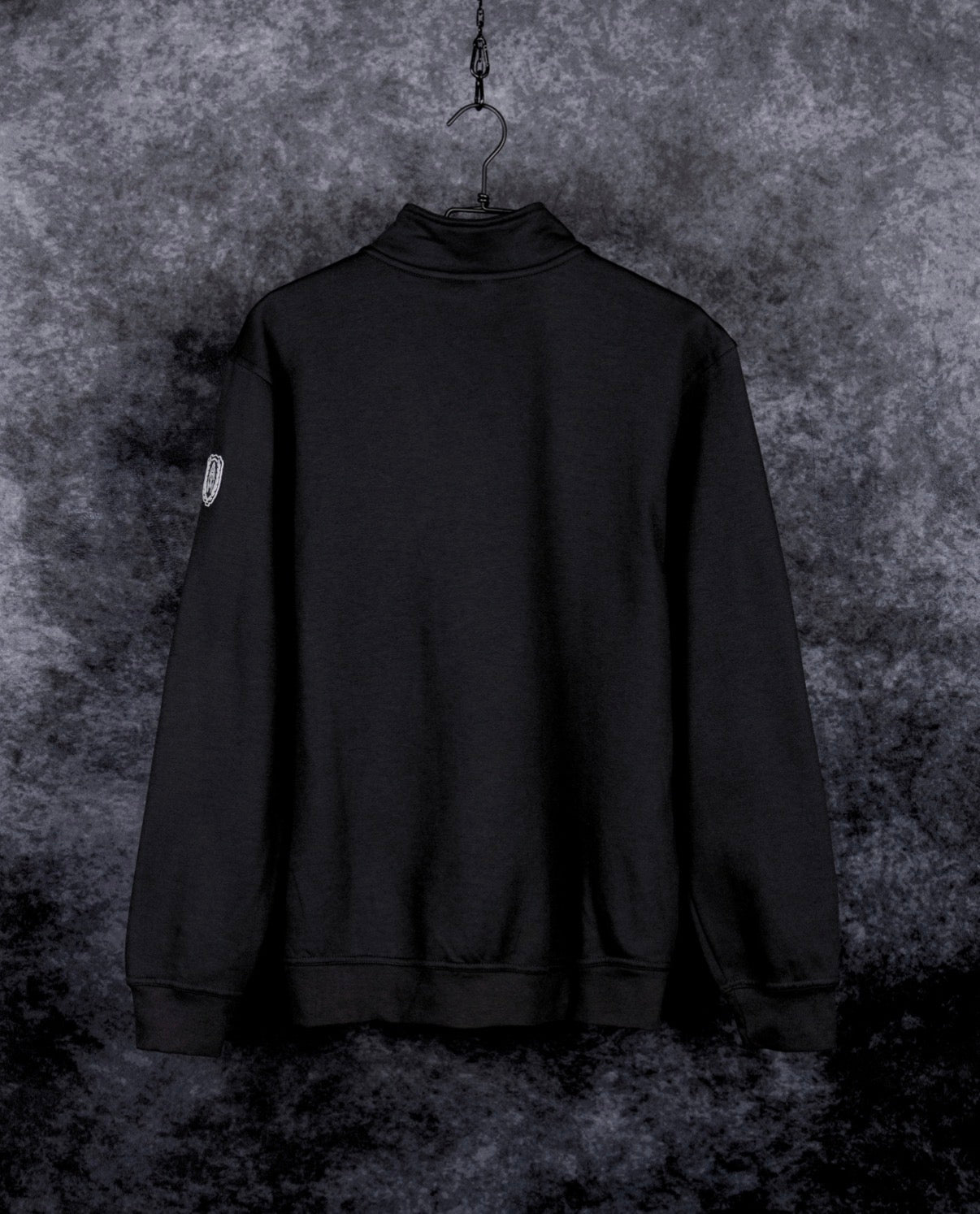 HALF ZIP ICON SWEATER ZWART