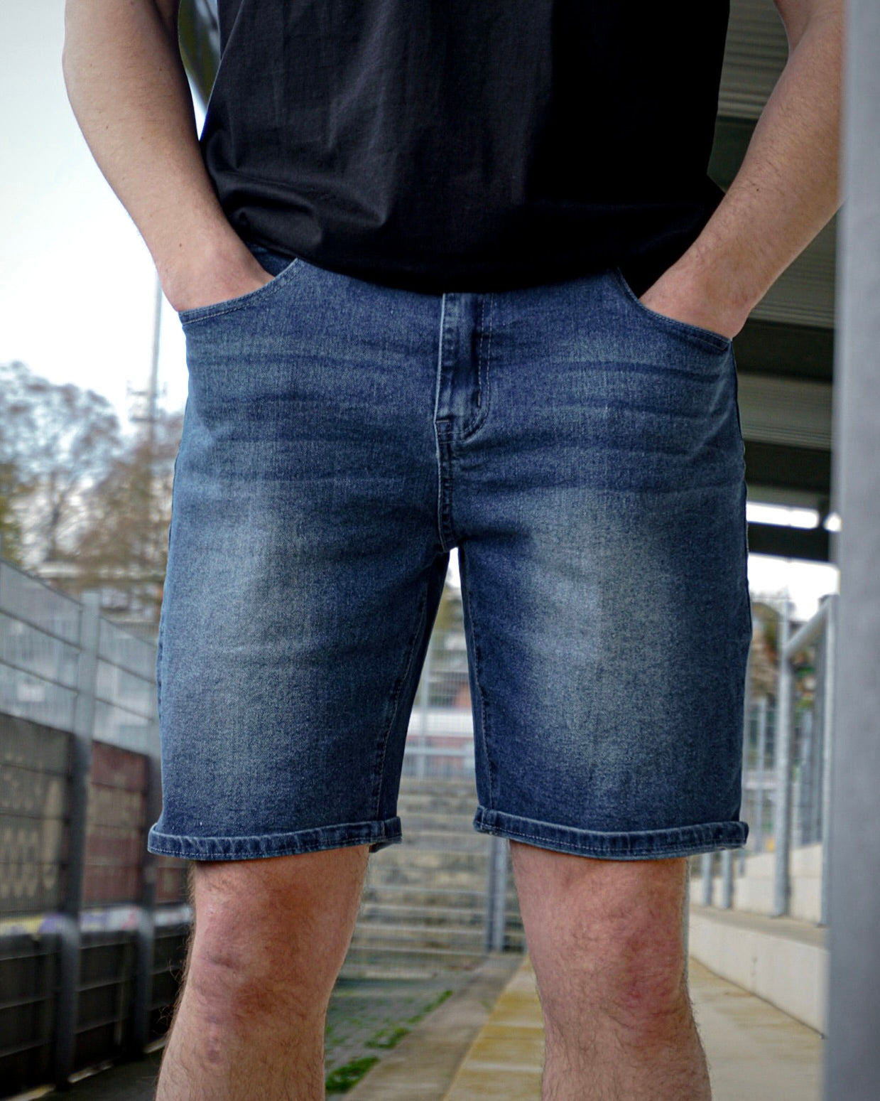 DENIM SHORTS BLAUW