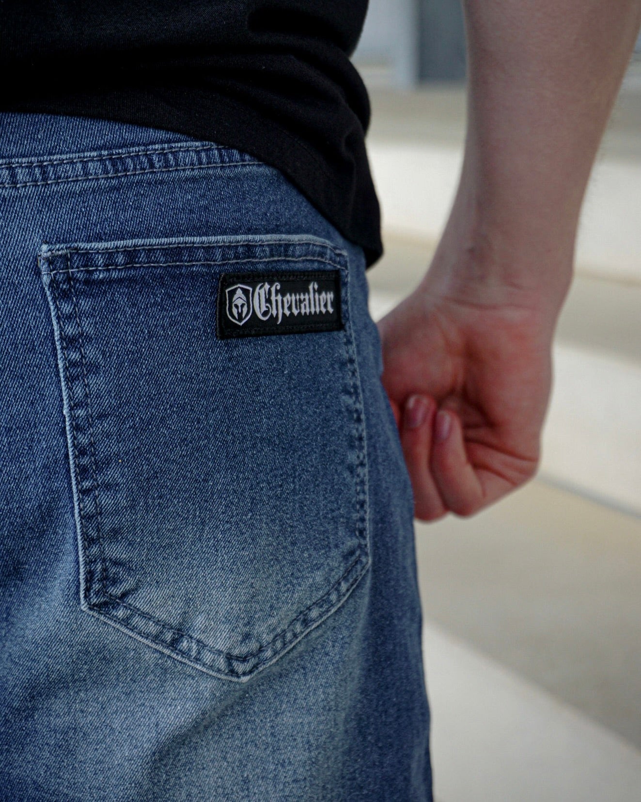 DENIM SHORTS BLAUW