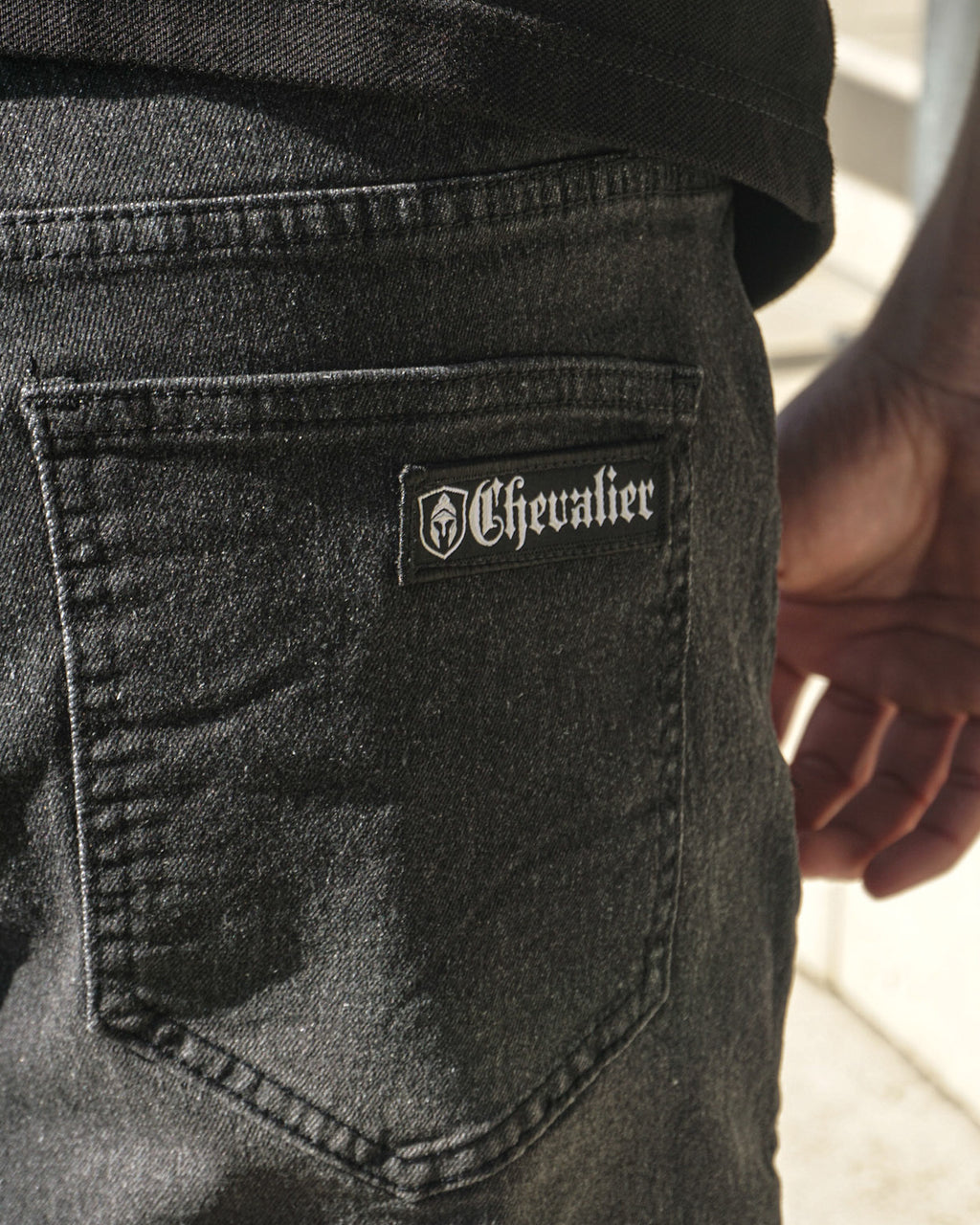 DENIM SHORTS ZWART