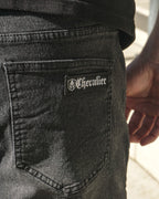 DENIM SHORTS ZWART