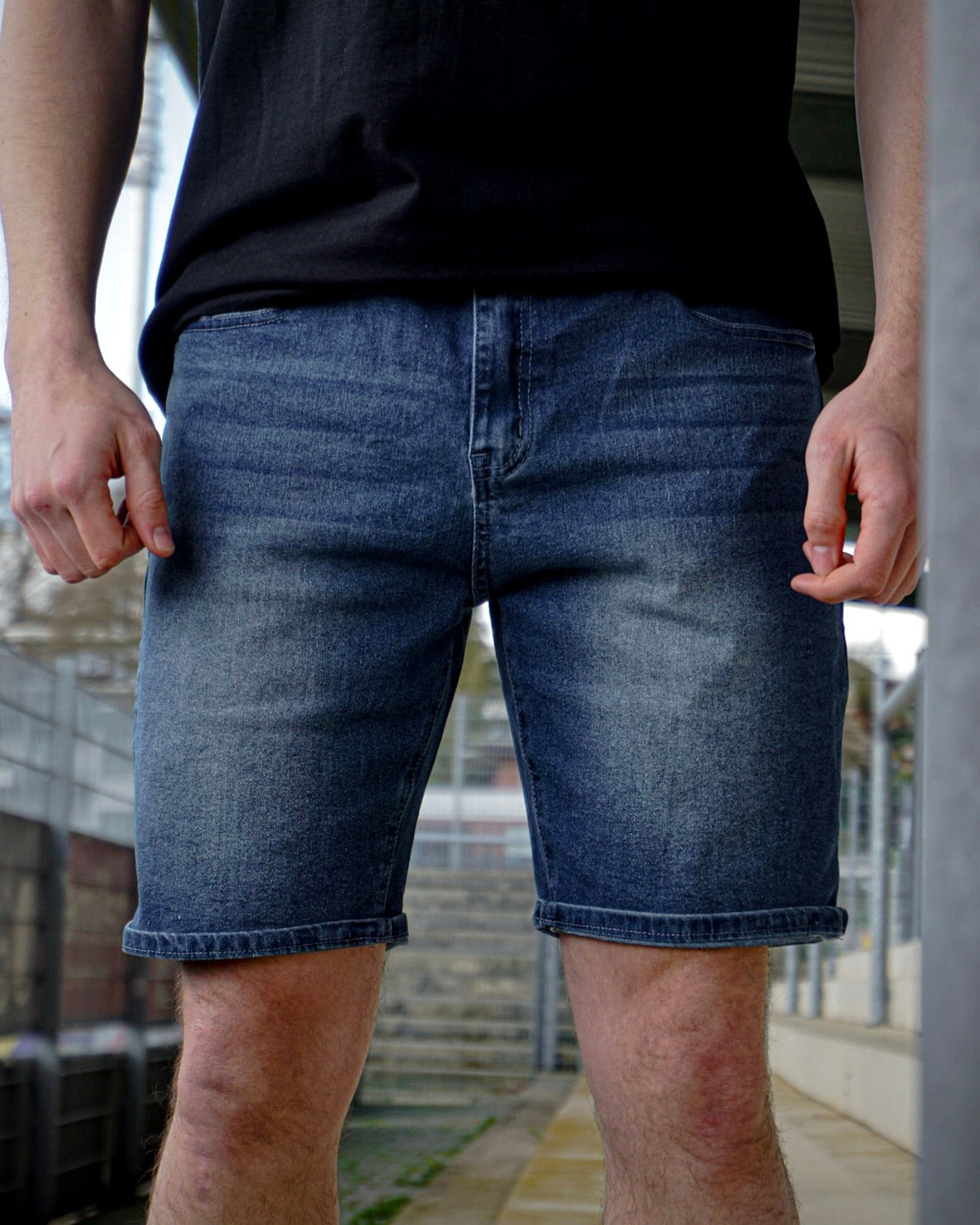 DENIM SHORTS BLAUW