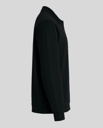 CHEVALIER | POLO SWEATER ZWART