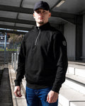 HALF ZIP ICON SWEATER ZWART