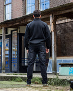HALF ZIP CLASSIC SWEATER ZWART