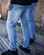DENIM JEANS LICHTBLAUW