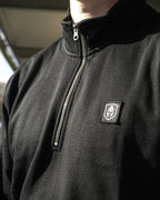 HALF ZIP CLASSIC SWEATER ZWART