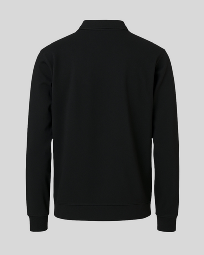 CHEVALIER | POLO SWEATER ZWART