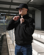 HALF ZIP ICON SWEATER ZWART
