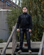 HALF ZIP CLASSIC SWEATER ZWART