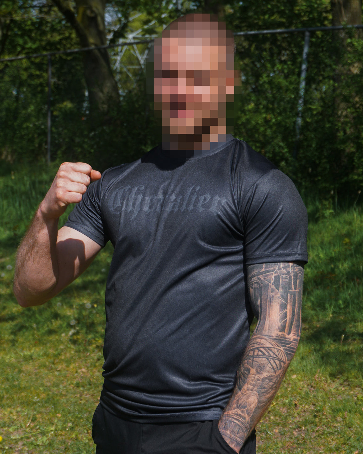 SPORTSHIRT ZWART