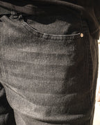 DENIM SHORTS ZWART