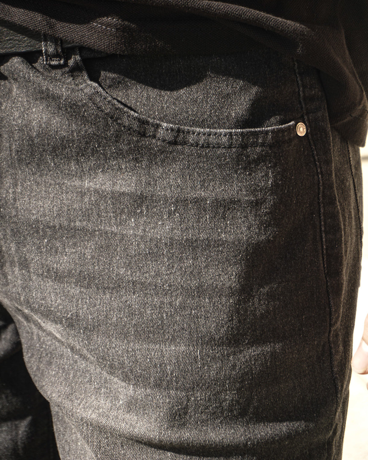 DENIM SHORTS ZWART