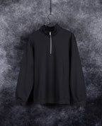 HALF ZIP ICON SWEATER ZWART