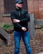 HALF ZIP CLASSIC SWEATER ZWART