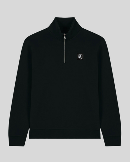 CHEVALIER | HALF ZIP SWEATER ZWART